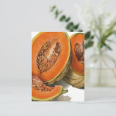 Cantaloupe melon Illustration Postkarte (Stehend Vorderseite)