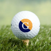 Cantaloupe Orange Navy Blue 2 Tone Diag Monogram Golfball (Insitu T-Shirt)