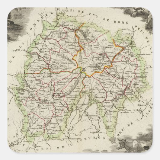 Cantaloupe Quadratischer Aufkleber (Vorderseite)