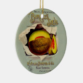 Cantaloupe Seed Advertising Antique Art Keramikornament (Rechts)