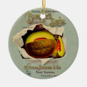 Cantaloupe Seed Advertising Antique Art Keramikornament (Vorne)