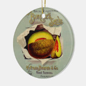 Cantaloupe Seed Advertising Antique Art Keramikornament (Links)