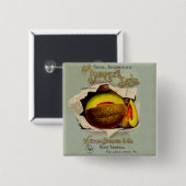 Cantaloupe Seed Advertising Art Antique Button (Vorne & Hinten)
