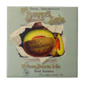 Cantaloupe Seed Advertising Art Antique Fliese (Vorderseite)