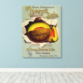Cantaloupe Seed Advertising Art Antique Leinwanddruck (Insitu (Holzboden))