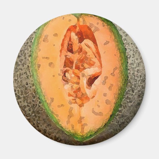 Cantaloupe Watercolor - Magnet (Vorne)