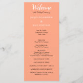 Cantaloupe Wedding Program Programm (Vorderseite)