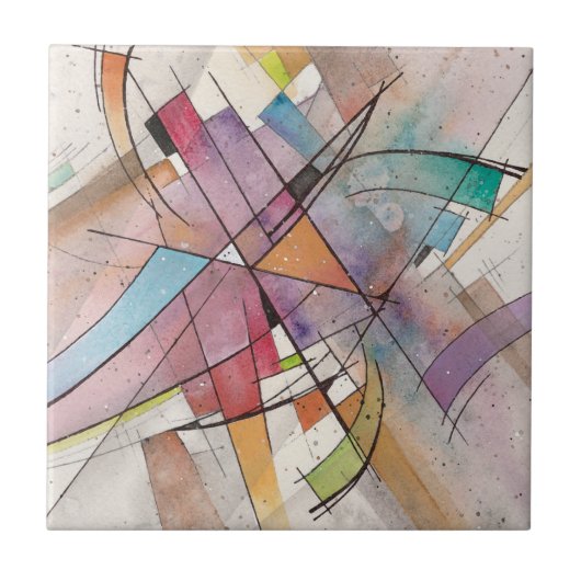 CANTATA in PASTEL MAJOR Abstrakt Art Fliese (Vorderseite)