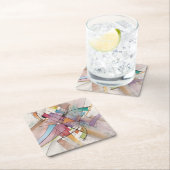 CANTATA in PASTEL MAJOR Abstrakt Art Rechteckiger Pappuntersetzer (Vor Ort)