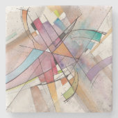 CANTATA in PASTEL MAJOR Abstrakt Art Steinuntersetzer (Vorderseite)