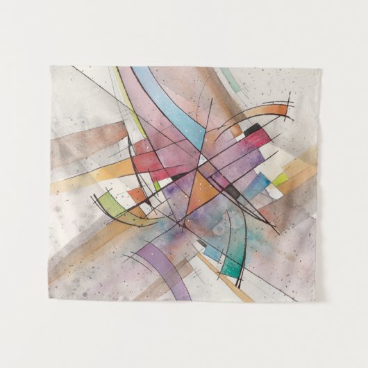 CANTATA in PASTEL MAJOR Abstrakt Art Wandteppich (Vorderseite (Horizontal))