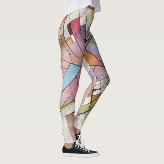 CANTATA in PASTEL MAJOR Abstrakte Kunst Leggings (Rechts)