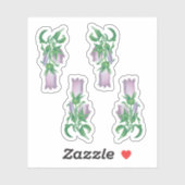 Canterbury Bells for St. Thomas Becket (4 kleine)  Aufkleber (Blatt)