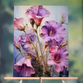 Canterbury Bells - Impasto Floral Acrylschild (Neutral)