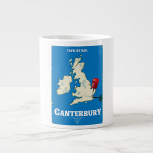 Canterbury Britische Inseln Vintage-Bahn-Plakat Jumbo-Tasse