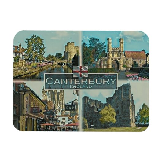 Canterbury - England - Europa - Magnet (Horizontal)