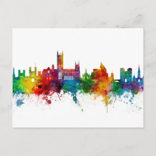 Canterbury England Skyline Postkarte