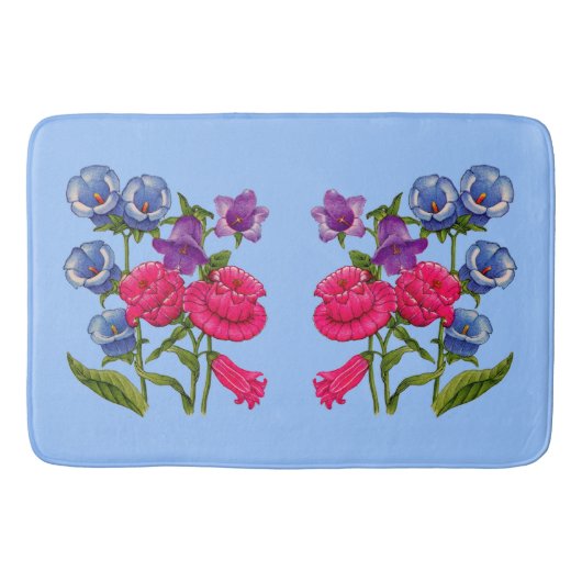 Canterbury-Glockenschrift Blume Badematte (Vorderseite)