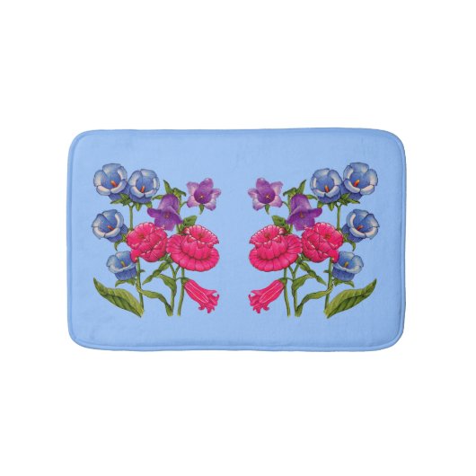 Canterbury-Glockenschrift Blume Badematte (Vorderseite)