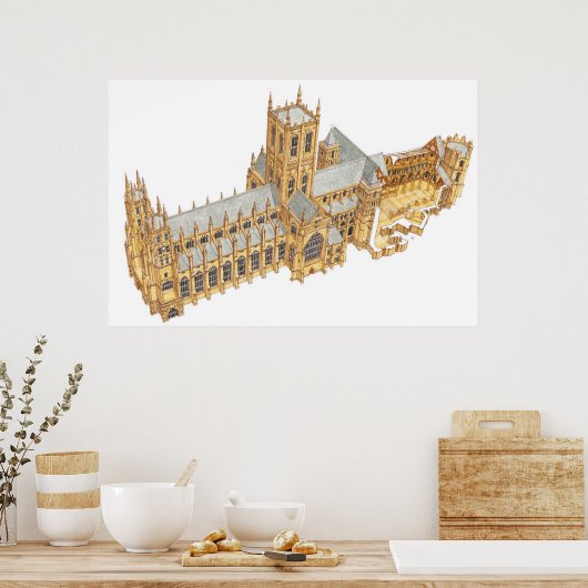 Canterbury Kathedrale. Großbritannien Poster (Küche)