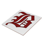 Canterbury Letter B in Roter Monogramm-Tile Fliese (Seite)