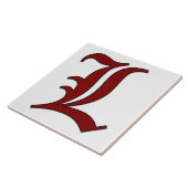 Canterbury Letter L in Roter Monogramm-Tile Fliese (Seite)