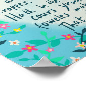 Canterbury Tales Springtime Middle English Quote Poster (Ecke)