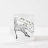 Cantering Gray Icelandic Mare Grá Mattglastasse (Vorderseite Links)