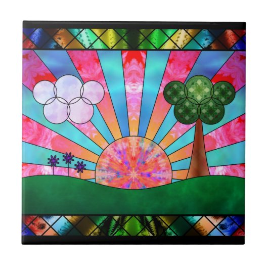 Canticle der Sun dekorativen Fliese/des Trivet Fliese (Vorderseite)