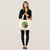 Canticle of Creation Baumwoll-Tasche Jumbo Stoffbeutel (Vorderseite (Model))