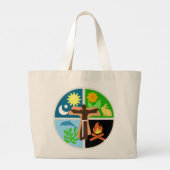 Canticle of Creation Baumwoll-Tasche Jumbo Stoffbeutel (Rückseite)