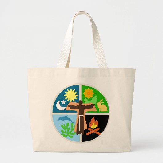 Canticle of Creation Baumwoll-Tasche Jumbo Stoffbeutel (Vorne)