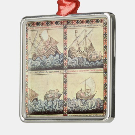 Cantiga 33, Seite vom 'Cantigas De Santa Maria Ornament Aus Metall (Links)