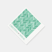 Cantilevered Zickzack Cocktail Party | Minze Serviette (Ecke)