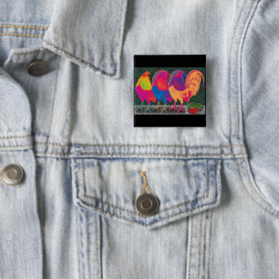 Cantina Roosters Button