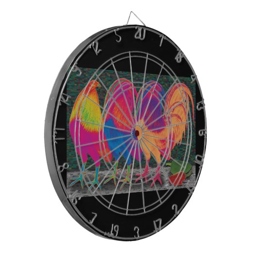 Cantina Roosters Dartscheibe (Vorderseite Links)