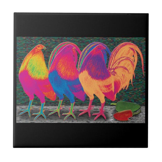 Cantina Roosters Fliese (Vorderseite)