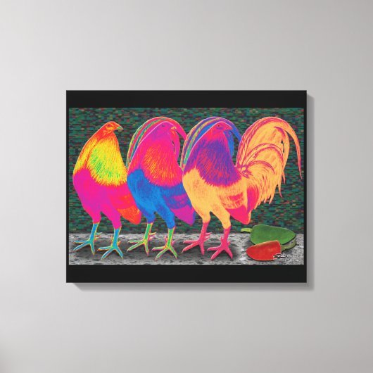 Cantina Roosters Leinwanddruck (Vorderseite)