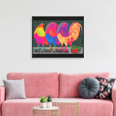 Cantina Roosters Leinwanddruck (Insitu (Wohnzimmer))