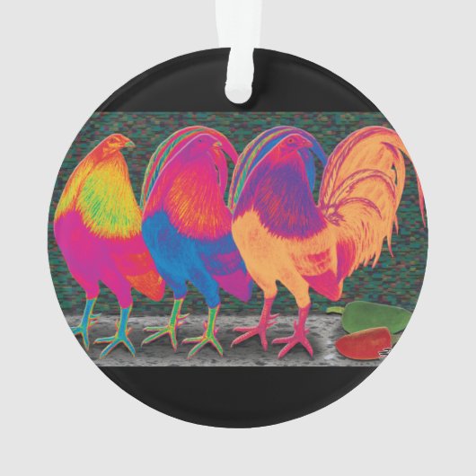 Cantina Roosters Ornament (Rückseite)