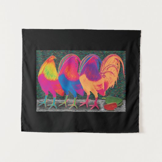 Cantina Roosters Wandteppich (Vorderseite (Horizontal))