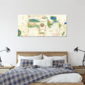 Cantino Planisphere | 1502 Leinwanddruck (Insitu (Schlafzimmer))