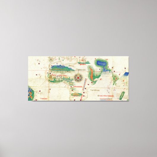 Cantino Planisphere | 1502 Leinwanddruck (Vorderseite)