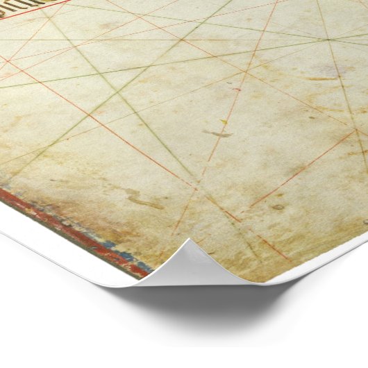 Cantino Planisphere | 1502 Poster (Ecke)