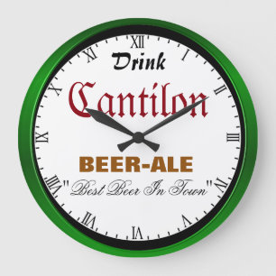 Cantlon Bier Große Wanduhr
