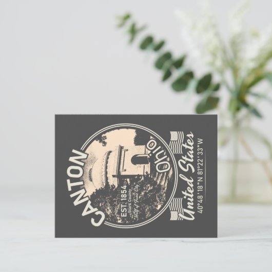 CANTON CITY - OHIO VINTAG POSTKARTE (Stehend Vorderseite)