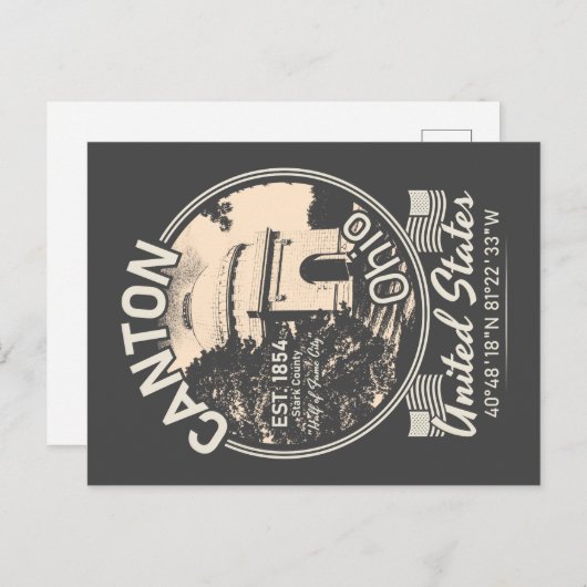 CANTON CITY - OHIO VINTAG POSTKARTE (Vorne/Hinten)