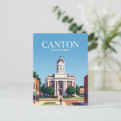 Canton Courthouse Square USA Postkarte (Stehend Vorderseite)