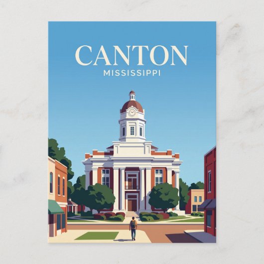 Canton Courthouse Square USA Postkarte (Vorderseite)