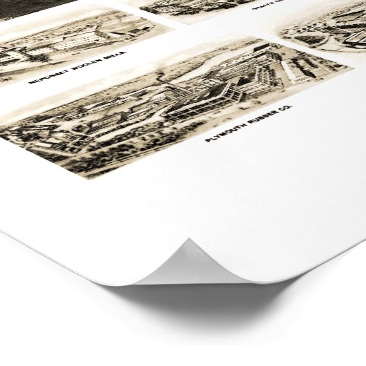 Canton, MA Panoramic Map - 1918 Poster (Ecke)